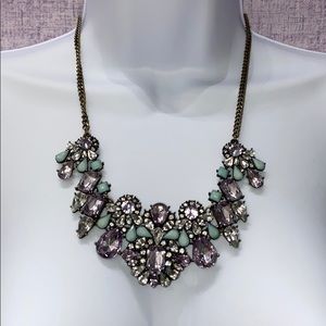 BaubleBar Turquoise Rhinestone Crystal Bib Ne…
